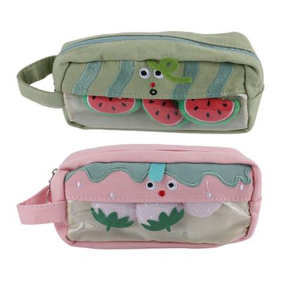 Pencil Bag Cute Cartoon Style Smoothing  Canvas Big Capacity Large Pencil Case for Home School