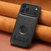 Vintage Oil Wax Leather Phone Case for iPhone 17 Pro Max Air 16 Plus 15 14 13 12 Pro Invisible Bracket Magnetic Charging Cover