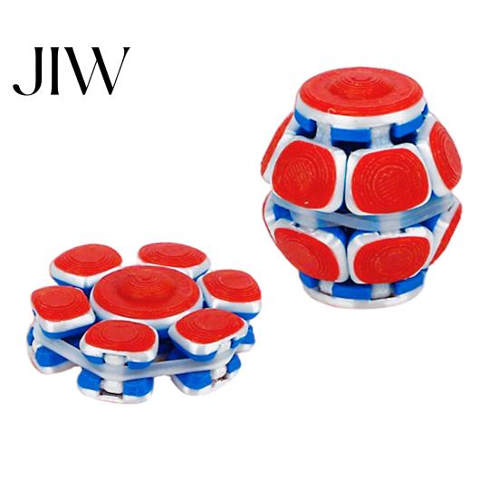 Decompression Toy Rubber Band Press Toy, Stress Anxiety Relief Fidget Spinner, 3D Anti-anxiety Printed Relaxation Desk for Kids Teens Adults