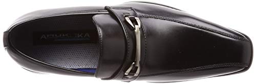 Breathable, Lightweight Slip-on Men's Business Shoes, AK333, Black, Size 25.5cm, with a Ventilated Sole.