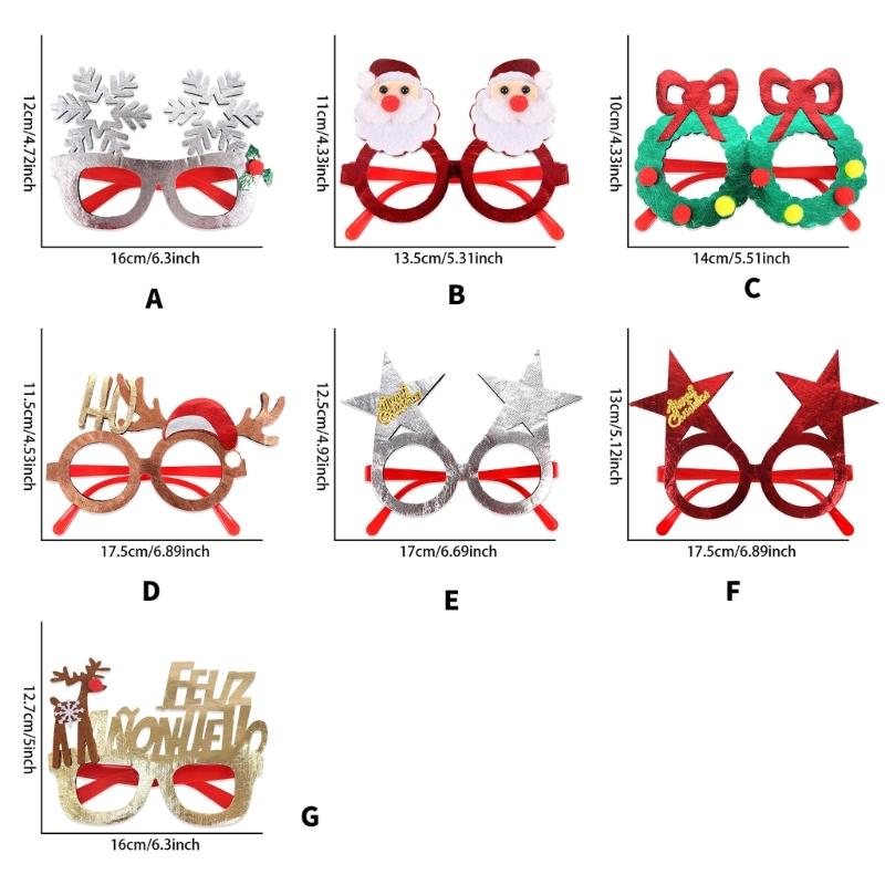 2026 Christmas Eyewear For Costumes Adults Kids Reusable Party Props Foldable Frame Costume Glasses
