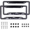 Mounta License Plate Frame 2 Pack Universal US Car Plate Holder Cover Accessories Decor With Screw For Women Man 12.3 X 6.3 Inch