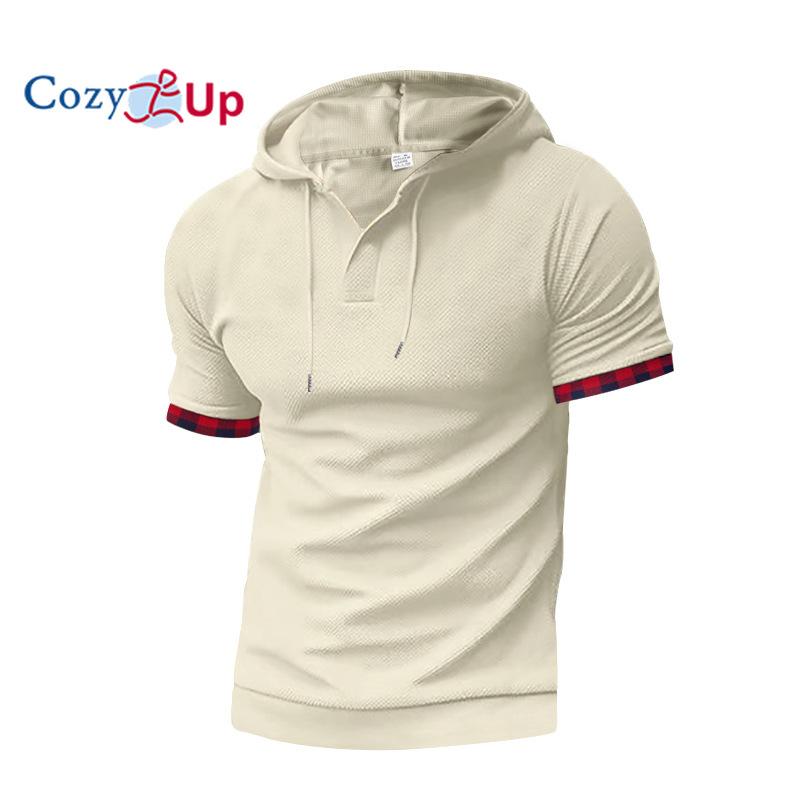 Pánské tričko Cozy Up Leisure Sports Waffle Hoodie s krátkým rukávem