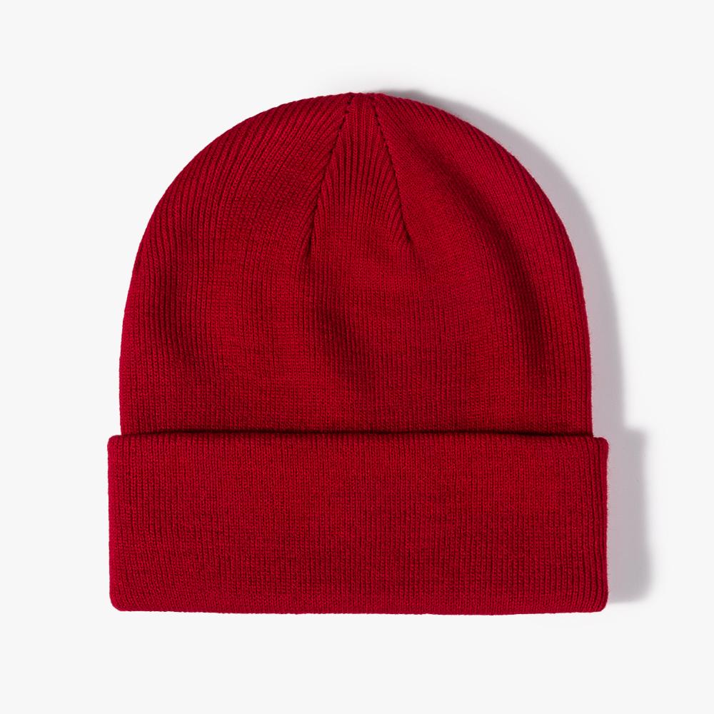Knitted Beanie Cap Winter Accessories Multicolored Beanies Custom Embroidery Acrylic Fashion Skullies Hats Winter Knitted Hat