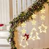 3Pcs LED Christmas Window Lights Silhouette Tree Decoration with Suction Cups Battery Powered Decorative Lights for Glass Wall