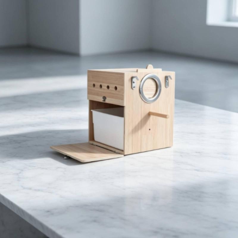 Bird Nest Box with Tray Easy To Clean Wooden Bird Breeding Box for Lovebirds,