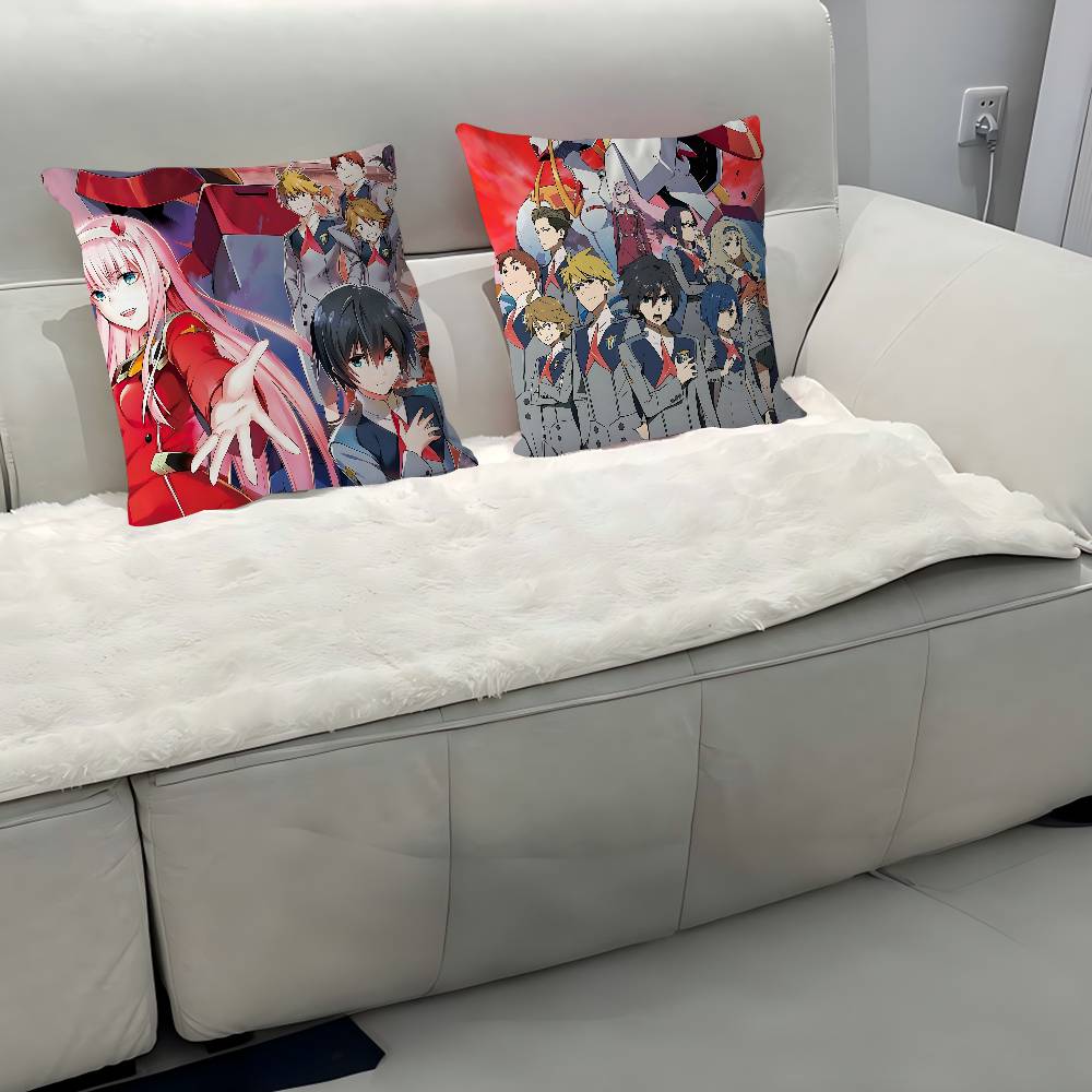 D-DARLING In The F-FRANXX Pillow Case Removable Washable Cushion Cover – All-Season Soft Linen