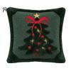 Washable Throw Pillow Covers Christmas Plush Pillowcase, 3D Embroidered Design Soft Decorative Pillows for Couch Cover, Cushion Cover Holiday
