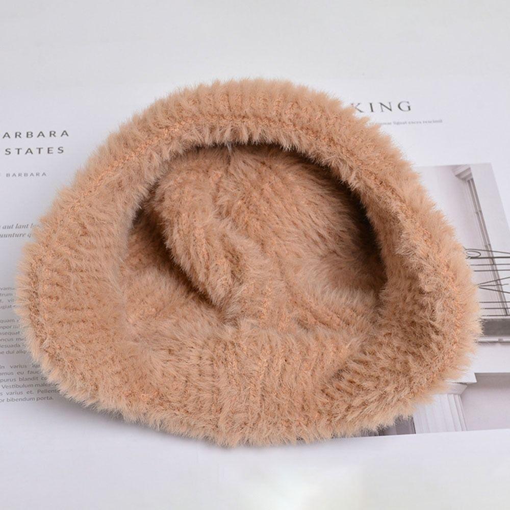 Soft Plush Hat Fluffy Beanies Caps Versatile Lei Feng Hat  for Women Girls