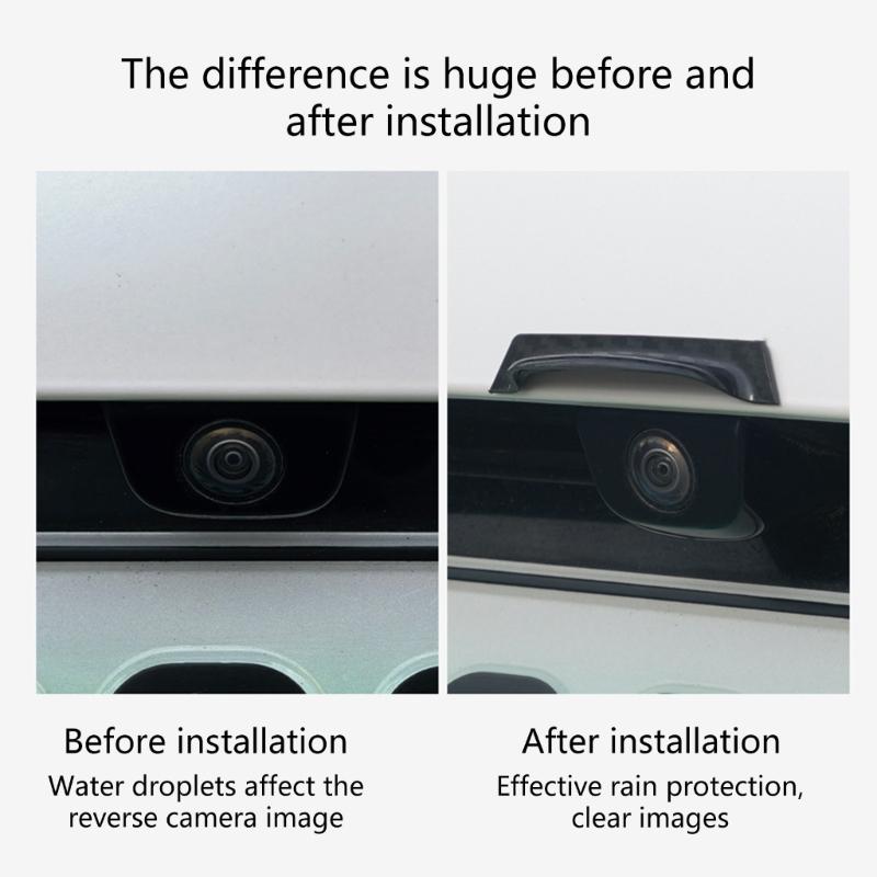 Night View Enhanced Auto Rear View Camera Guard Rainproof Trim ABS Construction Fog Resistance Rain Cover