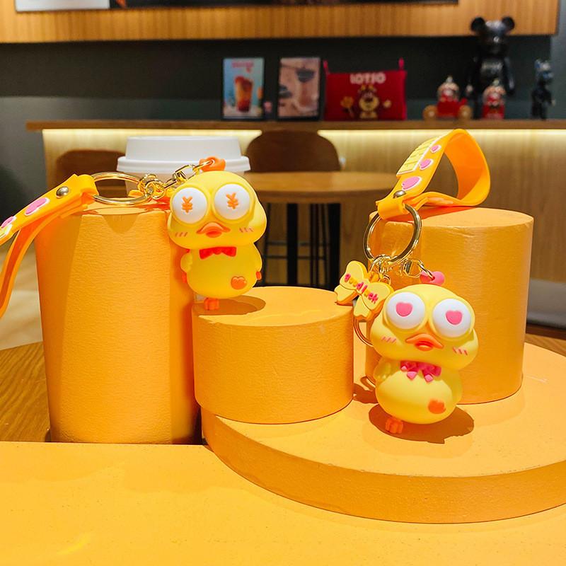 Creative Pvc Chicken Keychain With Eyeball Design Playful Gift For Occasion Any