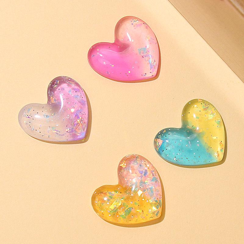 In Stock: Heart-Shaped Resin Jewelry & Accessories for DIY - Earrings, Pendant, Phone Case, Slippers & More