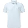 FILA Knitted Short Sleeve Polo Shirt 2023 Autumn New Simple Sports Collar Top Men tops Morning-Gray-Blue A11M331108F-LB