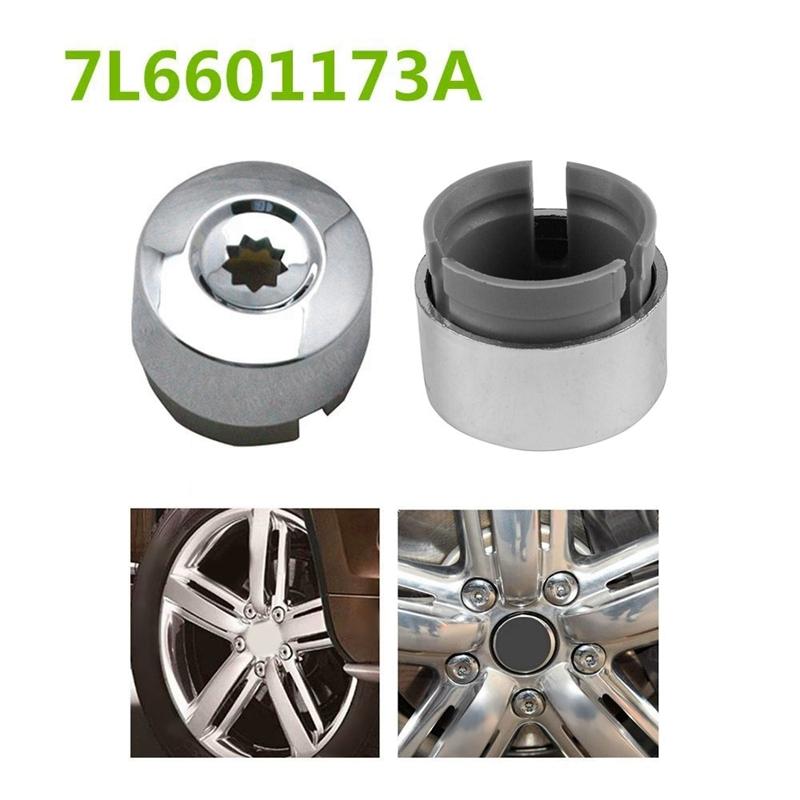 20Pcs Chrome Wheel Lug Bolt Nut Cap Cover for Touareg 2004-2017 Automobiles Engine Parts 7L6601173A 7L6 601 173A 2ZZ