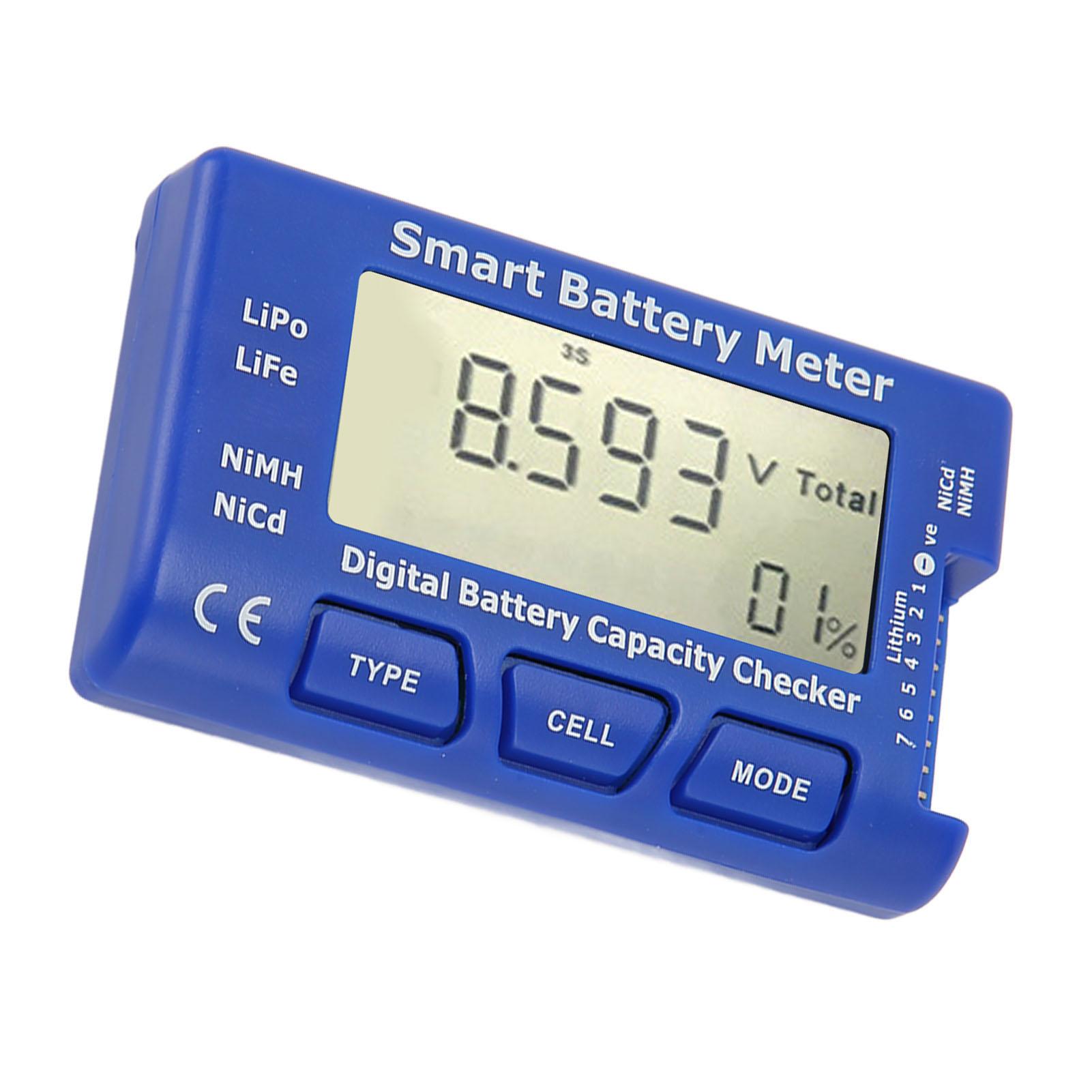 

Battery Meter 5 in 1 Multifunctional Digital Battery Checker with LCD Display for Battery Capacity Voltage Balance