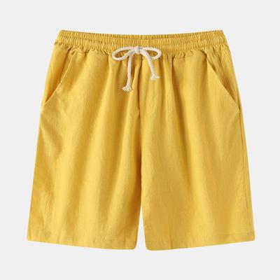 Men's 2022 Summer Cotton Linen Retro Shorts - Plus Size Elastic Waist