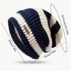 Koreanische Mode Gestreifte Strickmütze Trend Leichte Mütze für Damen Herren Warm Winddicht Herbst Winter Geeignet für Outdoor Radfahren