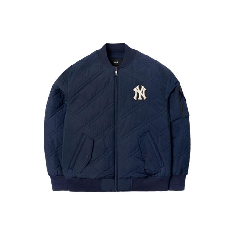 MLB Base Logo Baseball Jerseys Unisex Dark Blue Baseball Collar Moderate Straight Fit 3APDL0116-50NYD XS