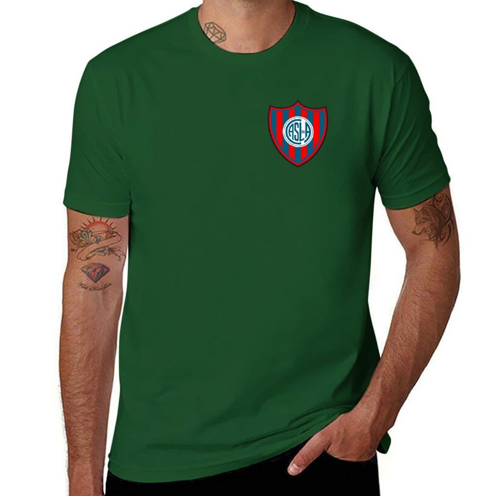 

Club Atletico San Lorenzo T-Shirt Short sleeve tee blacks new edition Men s t-shirt 4XL