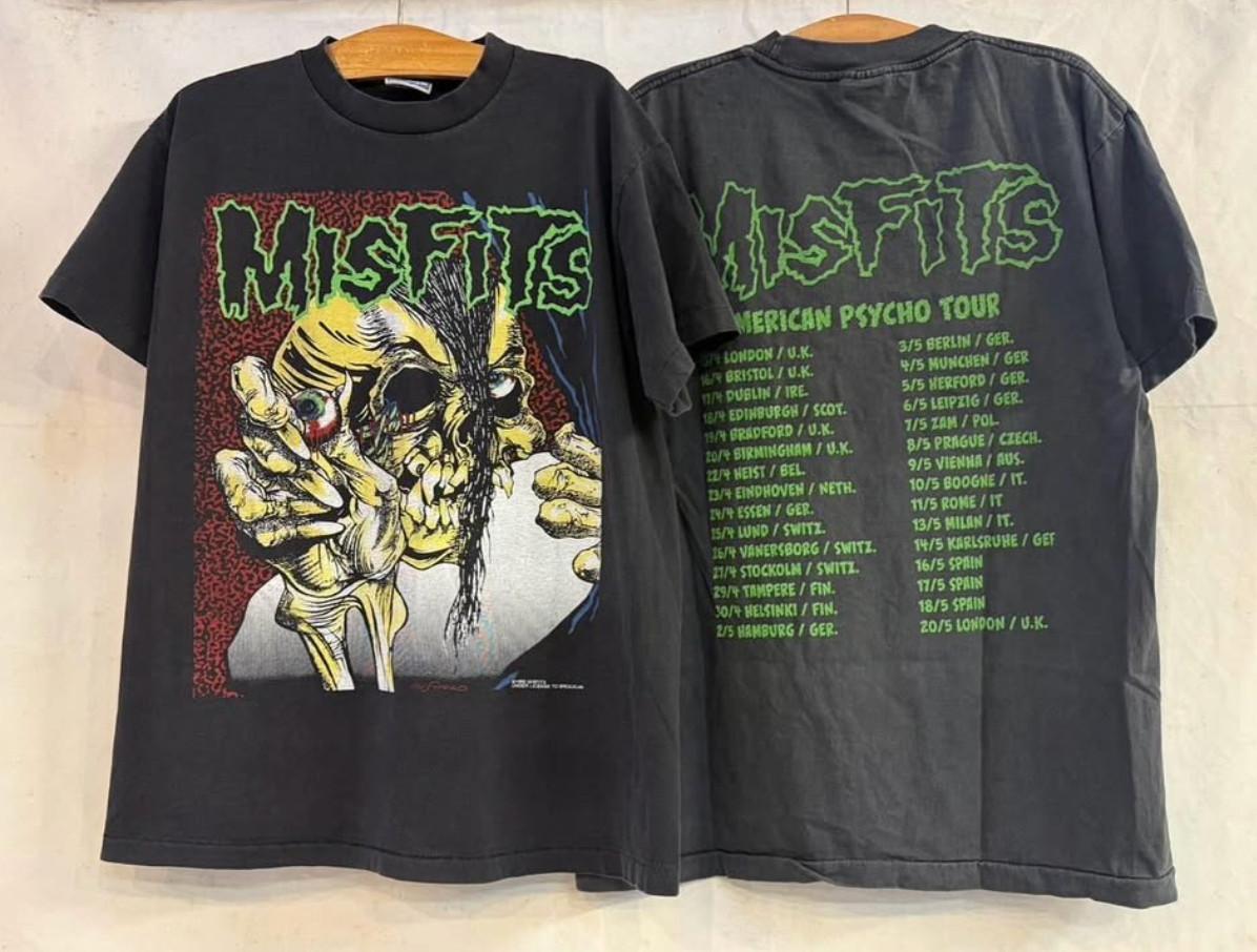 Vintage Misfits 1990 American Psycho Tour Band XL Single Stitch T-Shirt REPRINT S