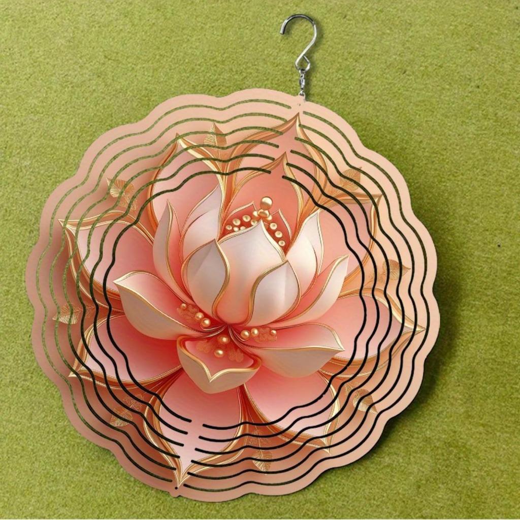 10 Inch Hanging Wind Spinner with 360 Rotating Hook Artistic Outdoor Wind Chime for Balcony Garden Decor Elegant Gift for Friends Family