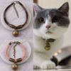 Handmade pet hand-woven lucky cat collar cartoon bell jewelry neck ring hand-woven