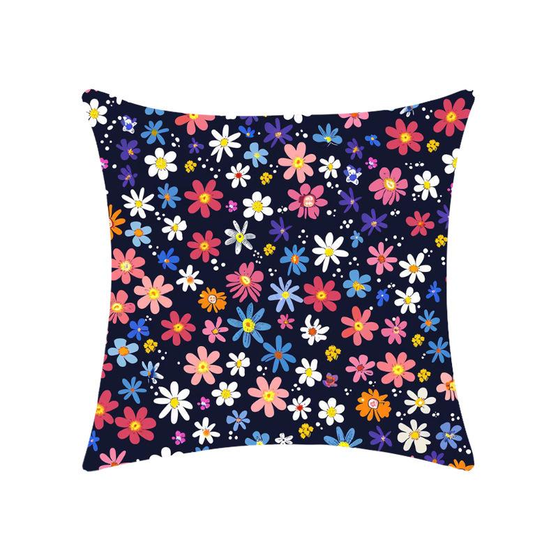 New Floral Floral Series Pillow Case Soft Car Home Decoration Bedroom Bedside Pillow Cushion Cover