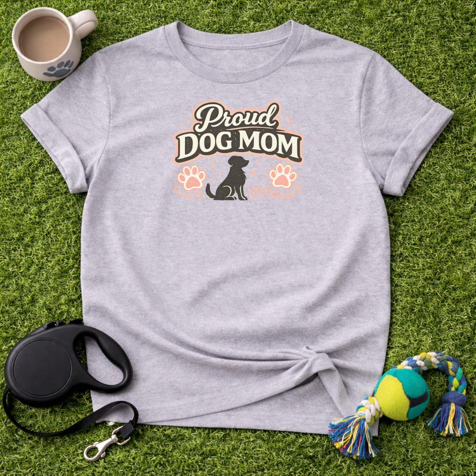 Proud Dog Mom T-Shirt, Gift for Dog Lover, Fur Mama Tee, Retro Pet Mom Shirt, Cute Dog Owner Apparel, Mother s Day Gift Idea S