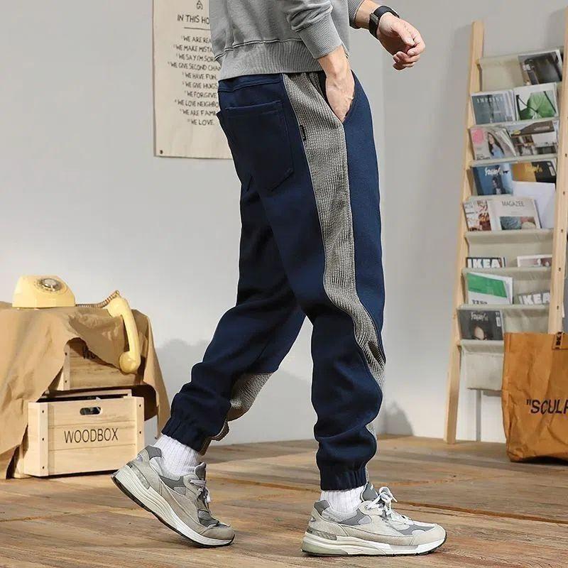 Harem Corduroy Warm Sweatpants for Men Y2k Plain Slim Goth Wholesale Sweat Pants Training Casual Vintage Autumn Winter Trousers