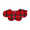 360° Christmas Day Baby Bibs for Infant Boys Girls Plaid Saliva Towel Cute Korea O Neck Adjustable Button Feeding Burp Cloth