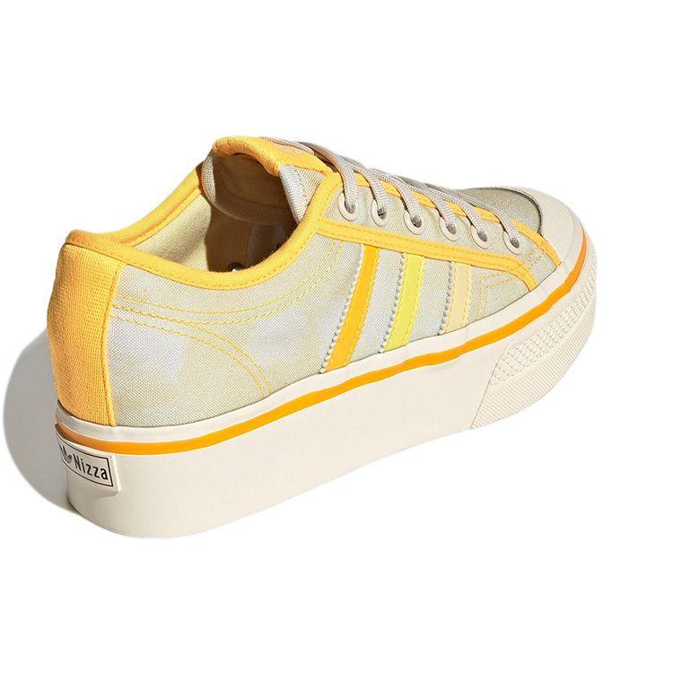 Adidas Nizza Platform Téměř Žlutý Oranžový Odstín Dámské Tenisky Wonder-White GX4607