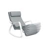 SONGMICS Rocking Chair Birch Wood Relaxing Chair Footrest Adjustable 5 Levels Faux Linen Cover Maximum Load 150 kg Living Room Bedroom Light Grey