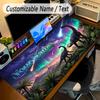 Dinosaur Theme Personalized Mouse Pad Custom Name Text Non Slip Desk Pad For Laptop Office Desktop