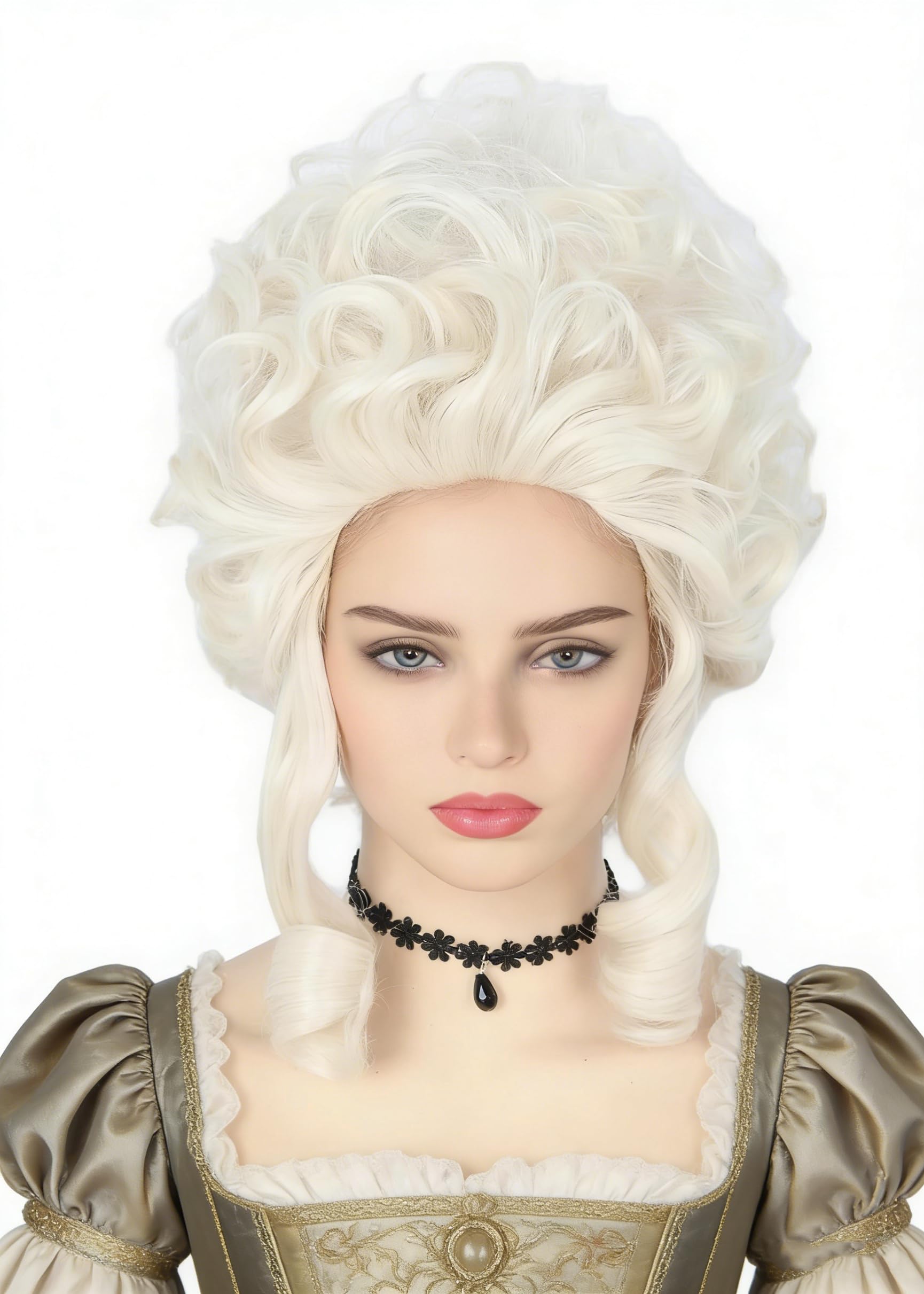 Topcosplay Beehive Party Women s Wig, Aristocratic, Halloween, Cosplay, Baroque, Costume, Theater, Stage, (Beige) бежевый