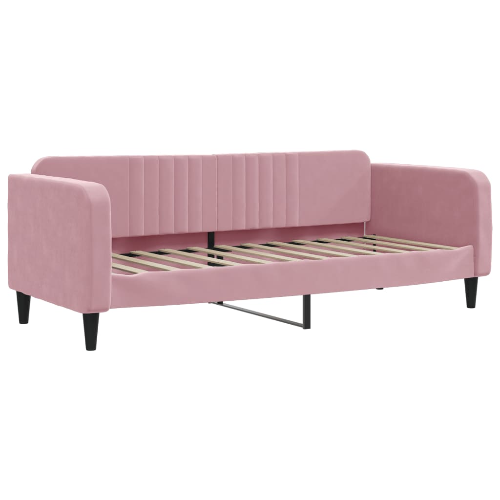 Pull Out Daybed Pink 80x200 Cm Velvet
