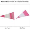 FTVOGUE 50 Piece Clear Cone-Shaped Treat Popcorn Bags Treat Bags Cellophane Candy Bags with Twist Ties(Pink)