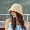 Water Bucket Hat Women Summer Sun Protection Straw Sunhat With Short Brim For Beach Vacation