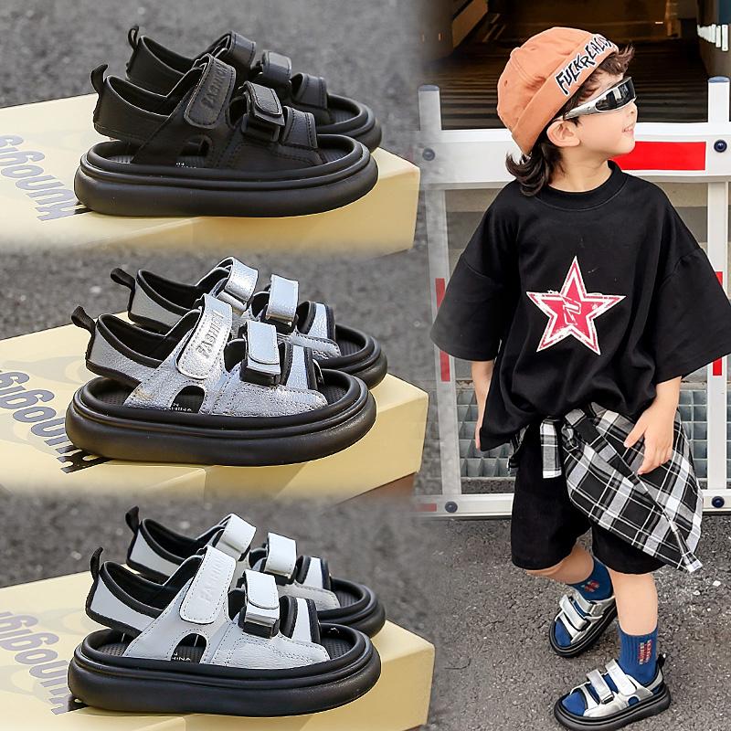 Children Clothing Yulin-001 Boys Sandals For Summer, Children, Lightweight Sports, Beach Shoes For Anti Slip, Exposed Toes, Medium To Large Children Cm