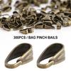 300Pcs Celsius Bag Pendant Connector Pinch Clips Clasps Snap Jewelry Findings Alloy Bails (Gold)