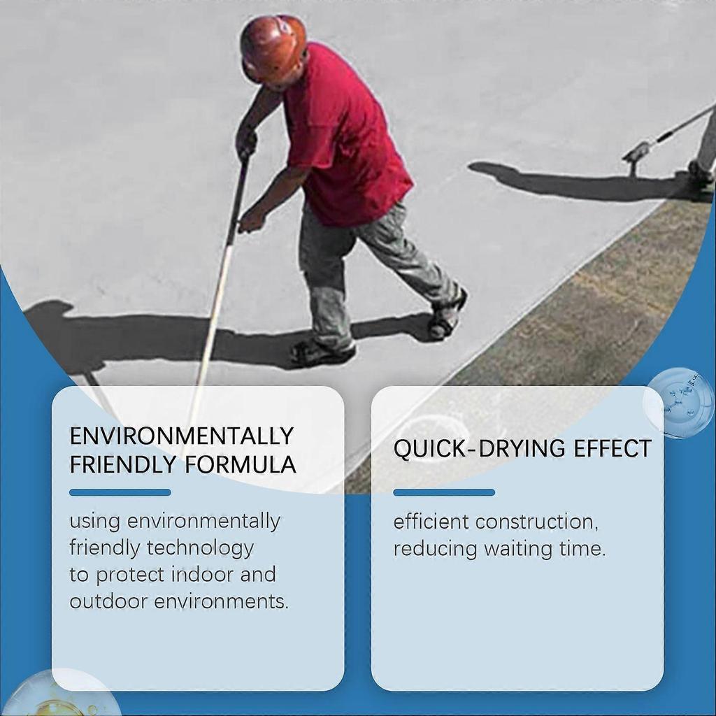 Jakehoe Fast-Drying Floor Paint Indoor And Outdoor Cement Waterproof Quick-Dry Convenient Gray Floor Paint