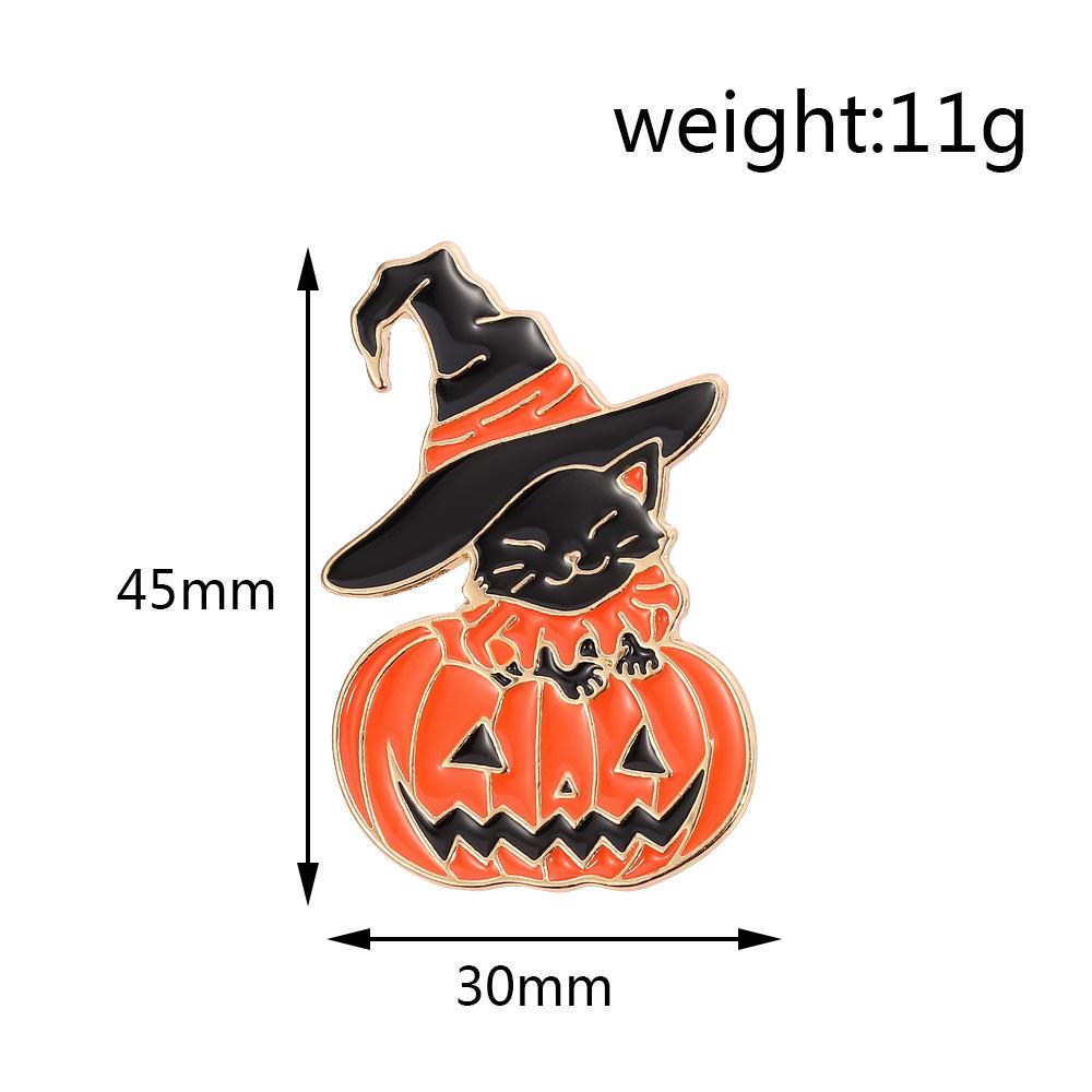 

Cartoon Hot Sale Halloween Series Punk Series Christmas Horror Cute Pumpkin Head Enamel Brooch Metal Badge