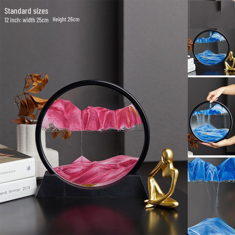 Treibsand-Sanduhr Kunst-Dekoration: Stilvolle Dekoration für Wohnzimmer & Weinschrank, Tolles Geschenk für Mädchen & Studenten