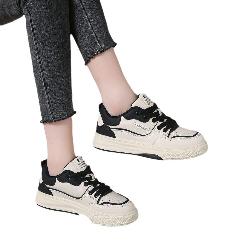 Campus 2025 Spring and Autumn New Women's Shoes Versatile Muffin Sneakers Sneakers Lace-up Board Shoes Dopamine White Shoes