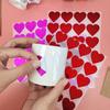 40 sztuk prezent pieczęć pudełko naklejki kształt serca jednolity kolor romantyczna miłość rocznica Scrapbooking