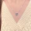Smart Necklace Women'S Lamp Luxury Niche Premium Sense Double C Beating Heart Pendant Clavicle Necklace Girlfriend Birthday Gift