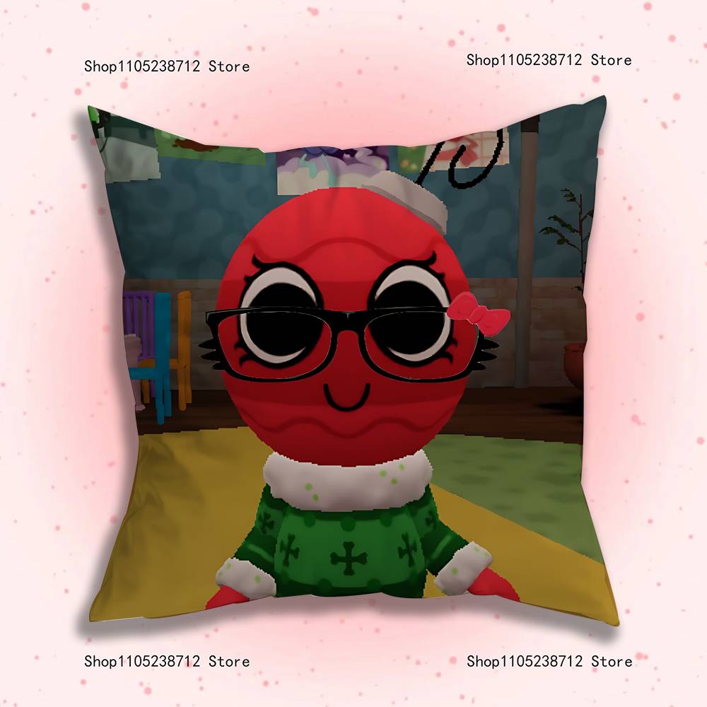 Federe per Cuscino Gioco B-Bobette D-Dandy Cartoon Divano Decorativo Casa Stampa Double-Sided Peluche Corto Federa Cuscino Carina