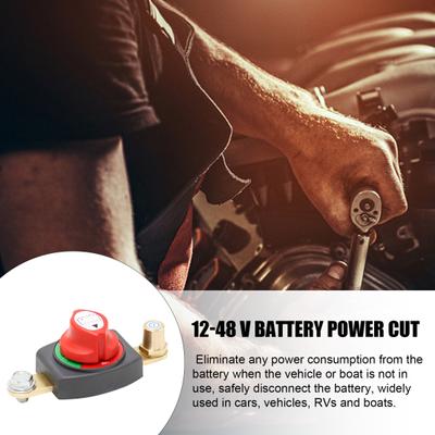 12-48V Top Post Battery Disconnect Switch 275A Continuous Power Cut Master Isolator