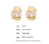Hepburn-Inspired Geometric Diamond Earrings: Versatile, Fashionable, Light Luxury Copper with 18k Gold Plating