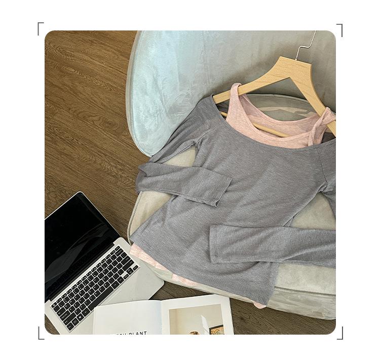 Petite Off-Shoulder Two-Piece Style Women's Spring 2026 T-Shirt