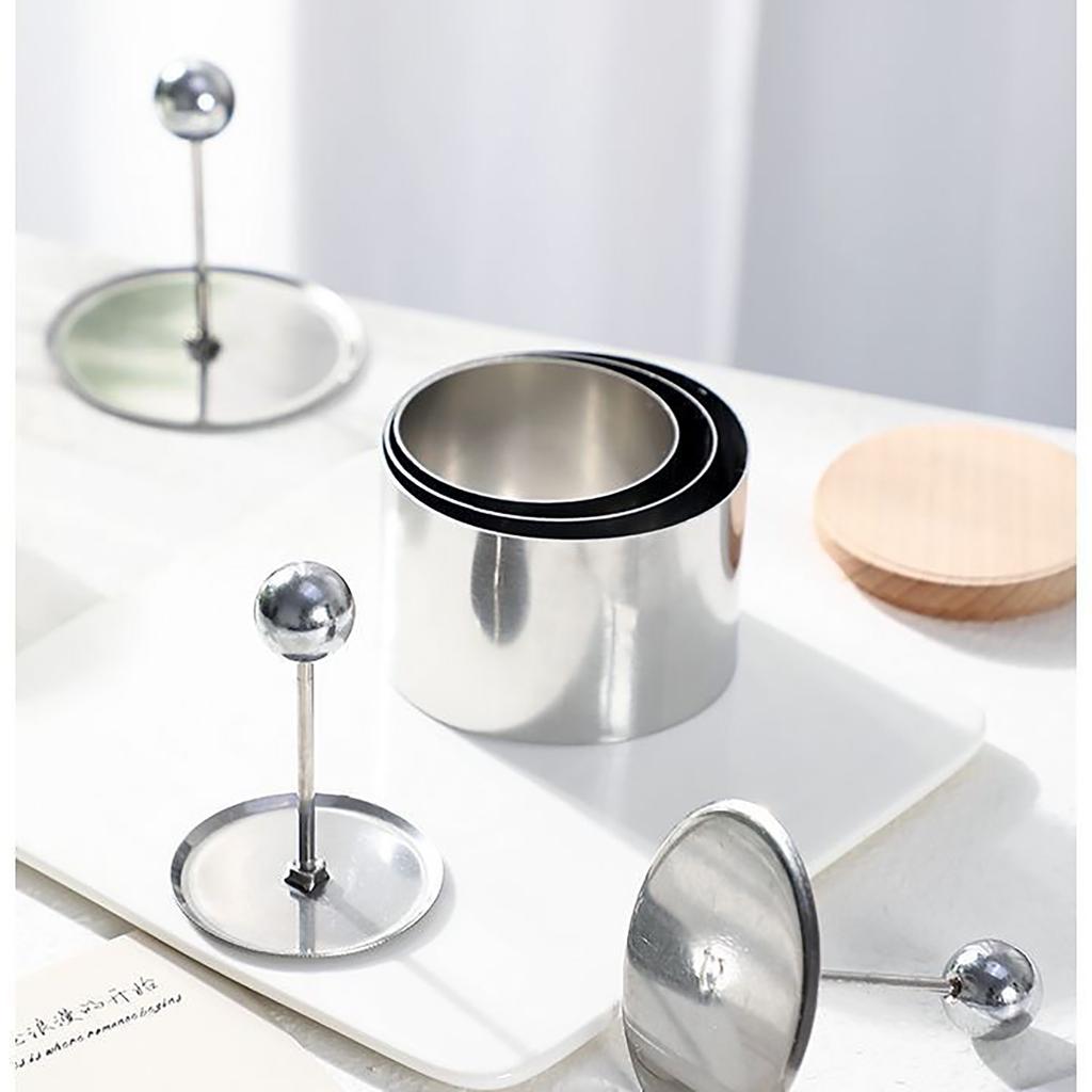Cake Mold Food Rings Stamper Dessert Rings Stainless Steel Cake Rings Baking Accessories Perfect Gift for Baking Lovers